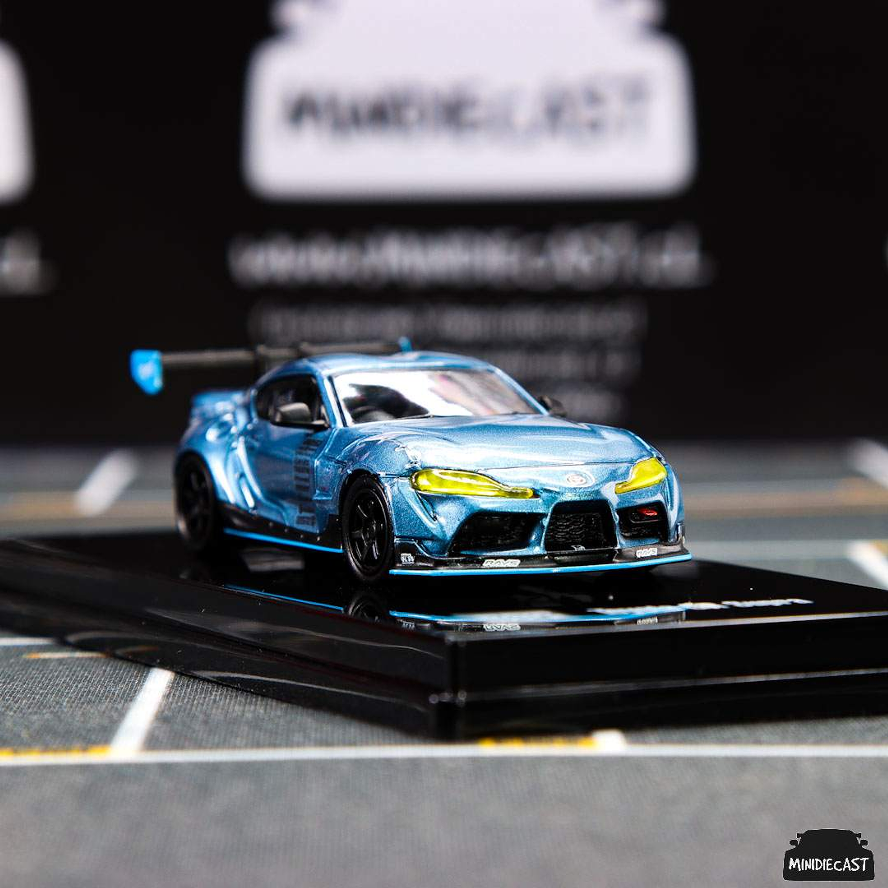Pop Race 1:64 Pandem Toyota GR Supra Metallic Blue