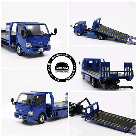 GCD 1:64 Hino 300 Flatbed truck blue