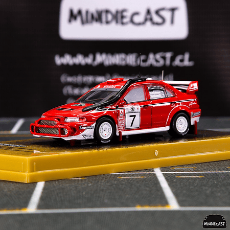 Tarmac Works 1:64 Mitsubishi Lancer Evolution 6.5, Safari Rally 2001 Winner, Tommi Mäkinen / Risto Mannisenmäki 