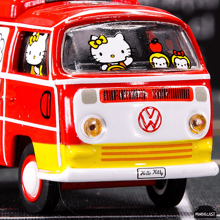 Tarmac Works 1:64 VW Type II (T2) Bus, Hello Kitty
