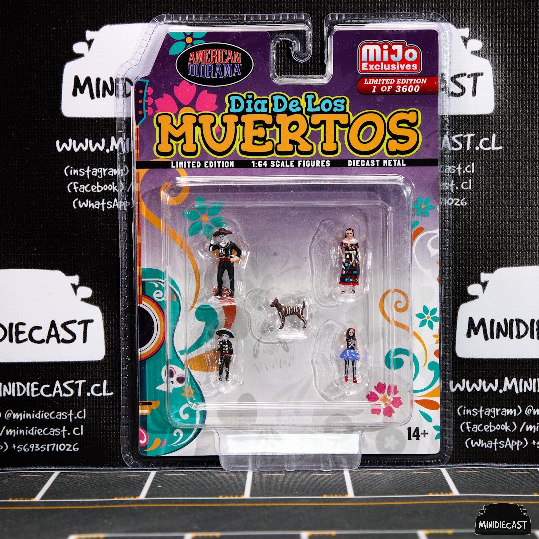 American Diorama 1:64 Dia De Los Muertos Family Figuras Set
