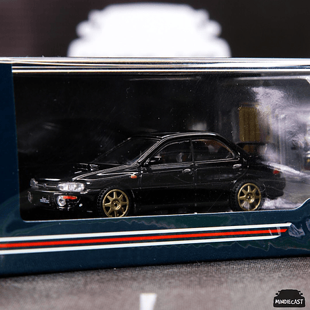 Hobby Japan 1/64 Subaru Impreza WRX (GC8) 1992 with Engine Display Model Black