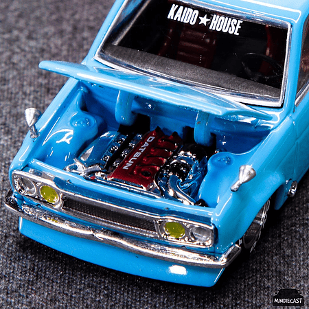 Mini GT 1:64 Kaido House Datsun 510 Street Tanto By Daniel Wu Version 2 Light blue