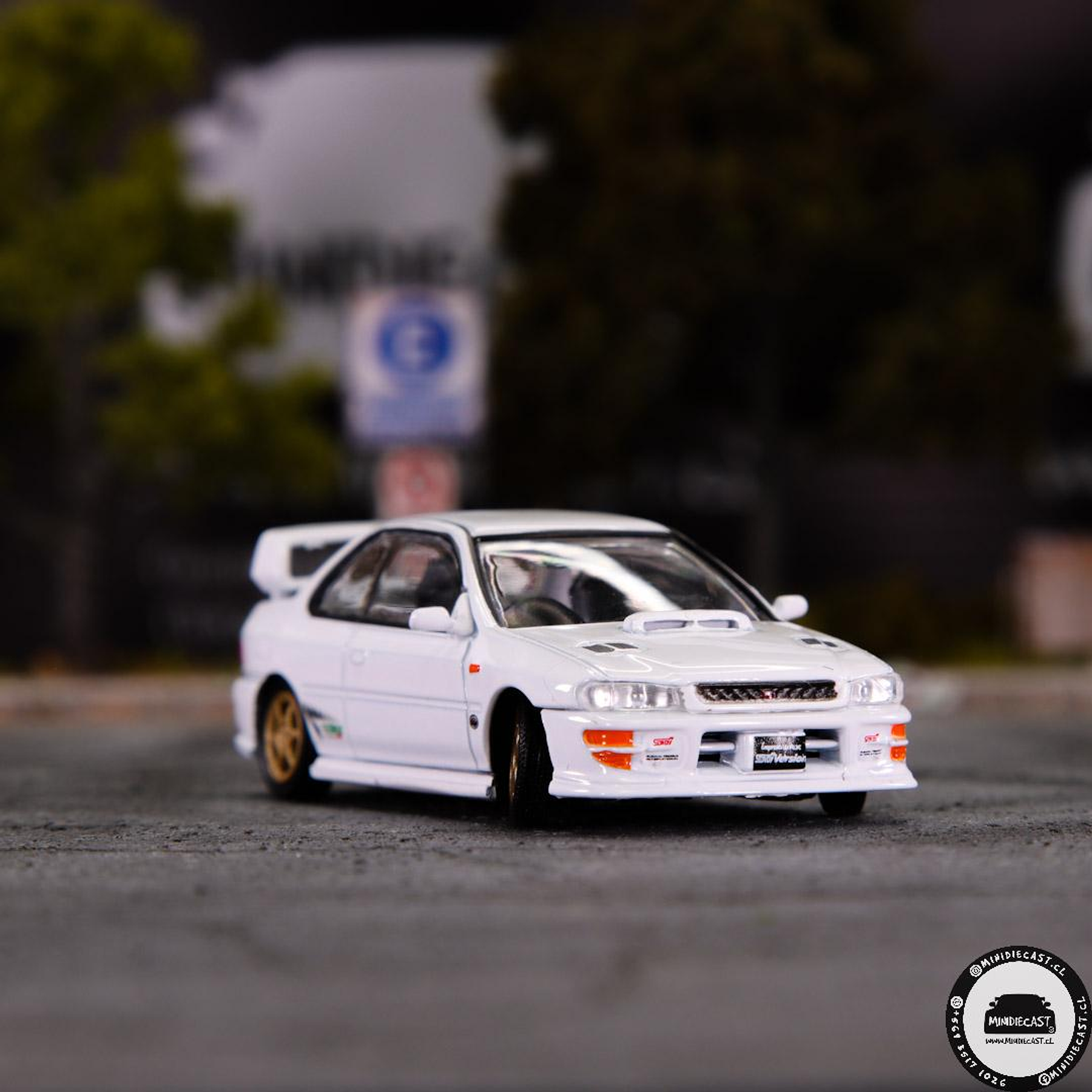 BM Creations 1:641/64 Subaru Impreza  WRX Type R 3, 4-6 -White