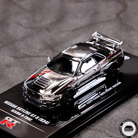 INNO 1:64 Nissan Skyline  GT-R R34 NISMO R-Tune Silver Chrome Hobby Expo China 2023 Event Edition (三色套裝發售)