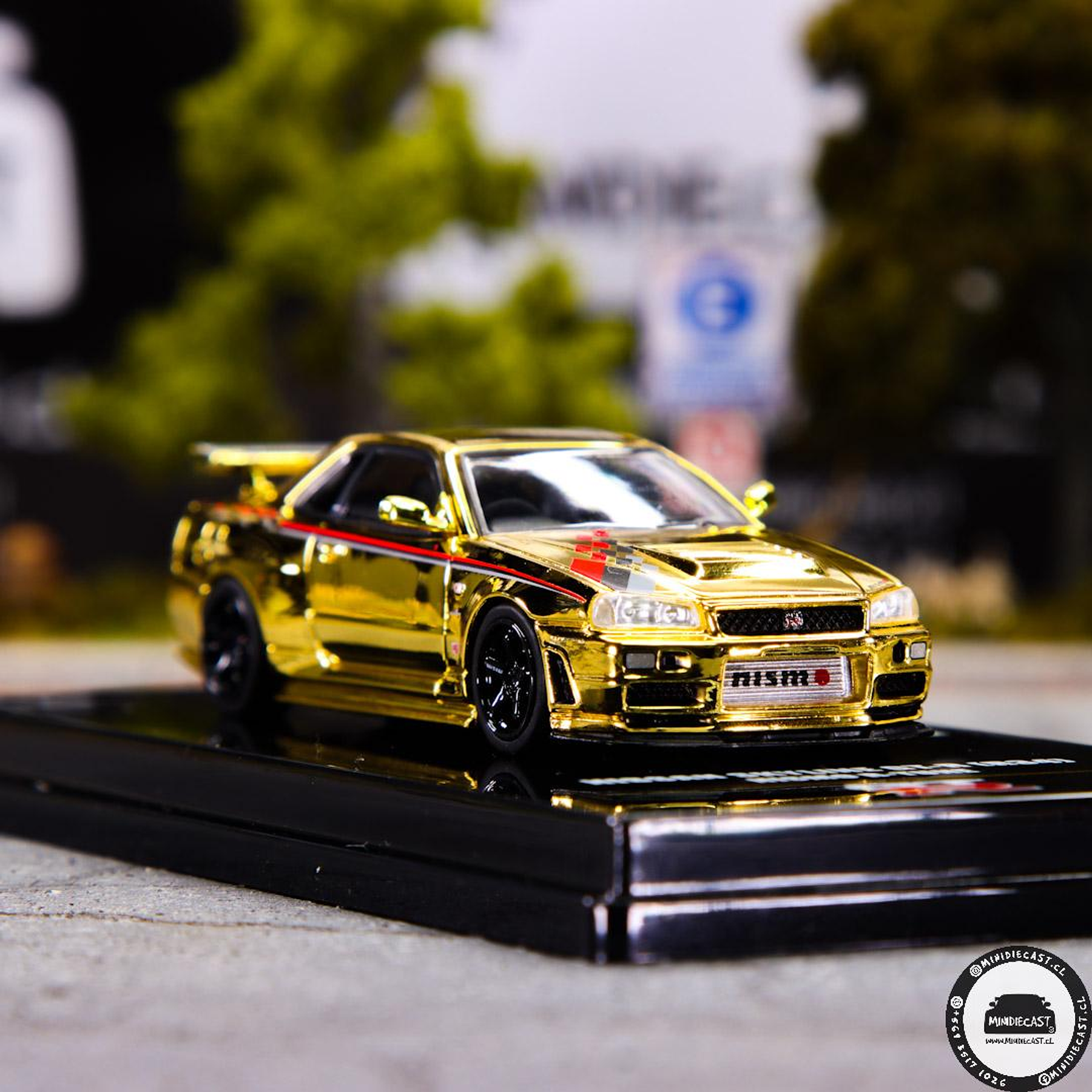 INNO 1:64 Nissan Skyline  GT-R R34 NISMO R-Tune Gold Chrome Hobby Expo China 2023 Event Edition (三色套裝發售)