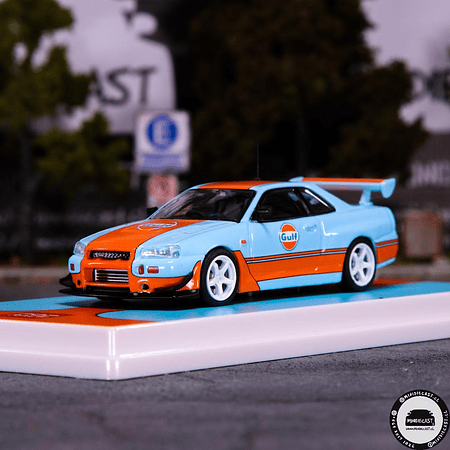 Pop Race 1:64 Nissan Skyline GTR R34 Gulf Oil Livery