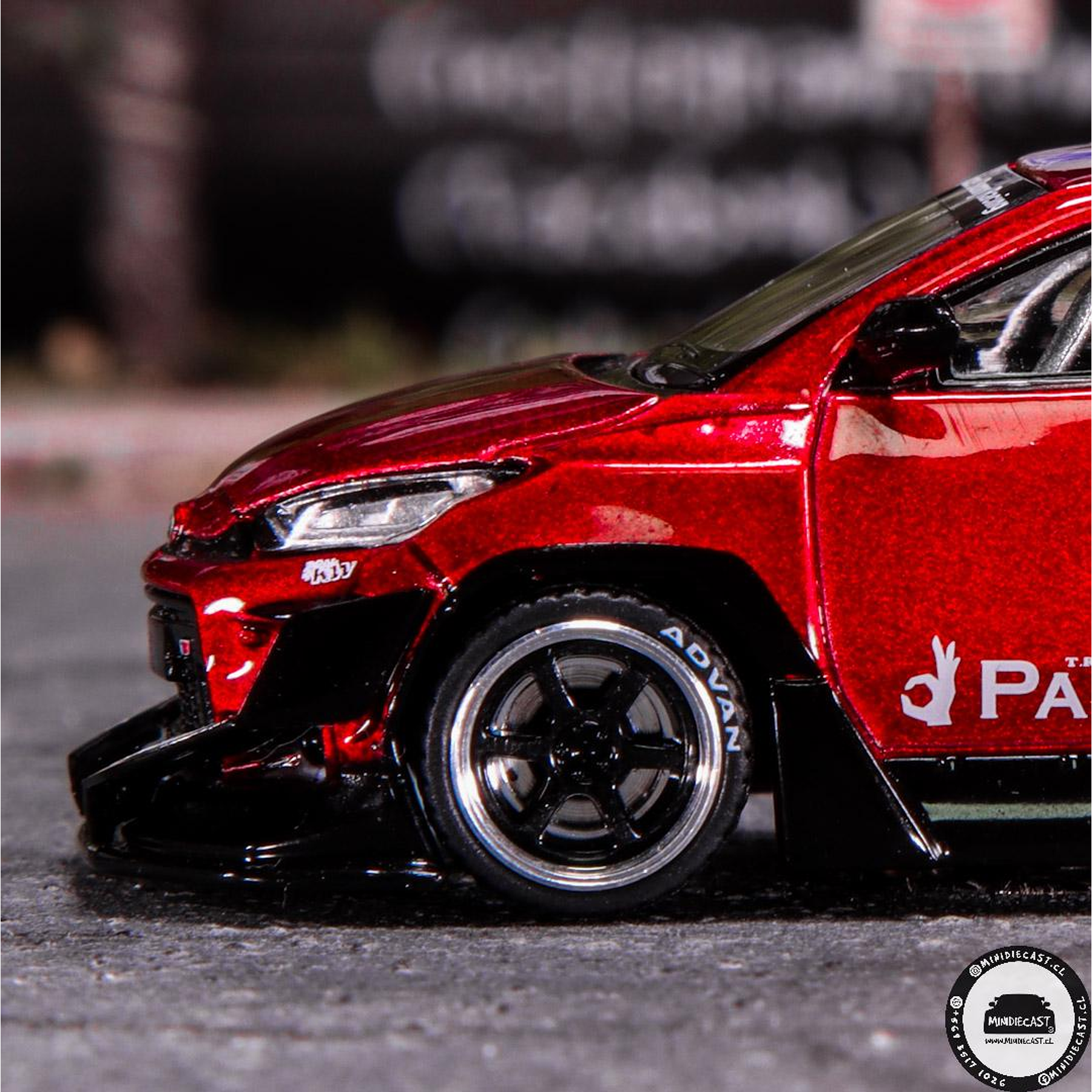 Pop Race 1:64 GR Yaris Pandem Metallic Red