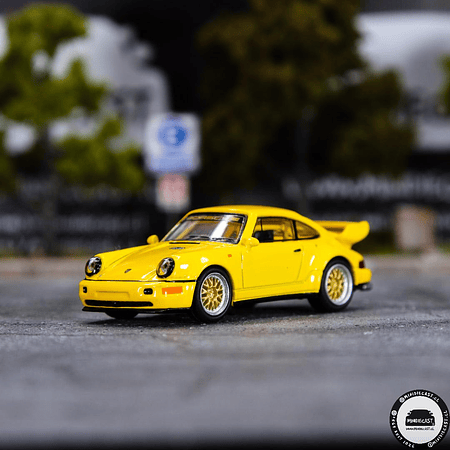 Tarmac Works x Schuco 1:64 Porsche 911 RSR 3.8 Yellow