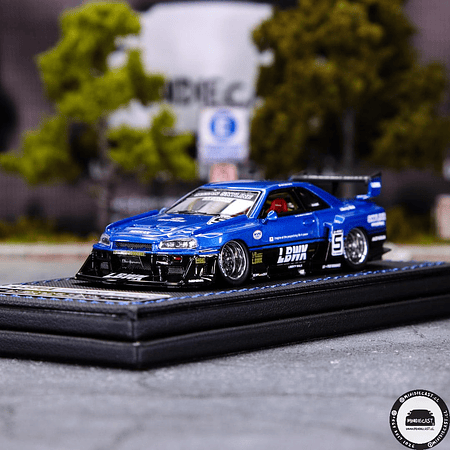 Inno64 1:64 Resina Nissan Skyline "LBWK" ER34 Super Silhouette Blue