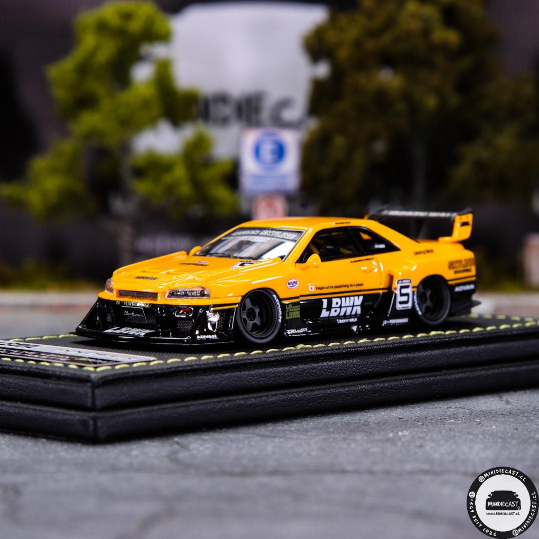INNO64-R スカイライン ER34 LBWK スーパーシルエット 1/64 Inno64 1:64 Resina Nissan Skyline LBWK (ER34) Super Silhou