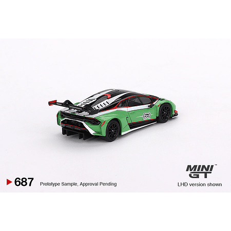 (PREVENTA) Mini GT 1:64 Lamborghini Huracan GT3 EVO2 Presentation Green – MiJo Exclusives
