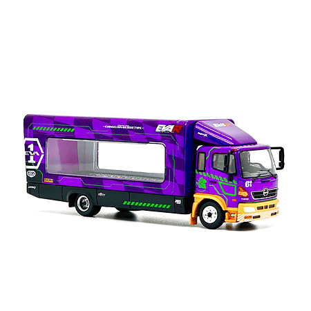 (PREVENTA) Tiny City Die-cast 1:64 EVA RT Production Model-01 Hino 500 Transporter purple
