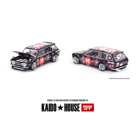 (PREVENTA) Kaido House x Mini GT 1:64 Datsun KAIDO 510 Wagon Hanami V3 – Magic Purple
