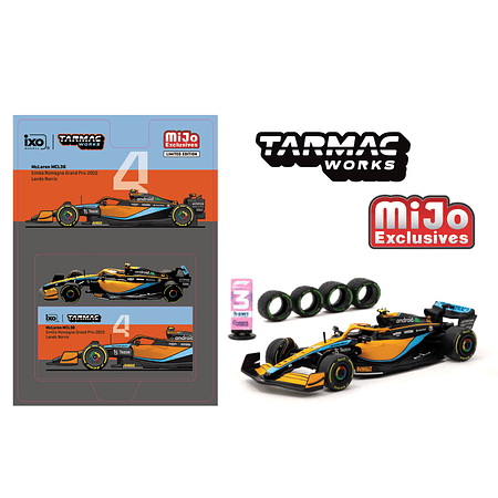 (PREVENTA) Tarmac Works 1:64 McLaren MCL36 Emilia Romagna Grand Prix 2022 Lando Norris- MiJo Exclusives