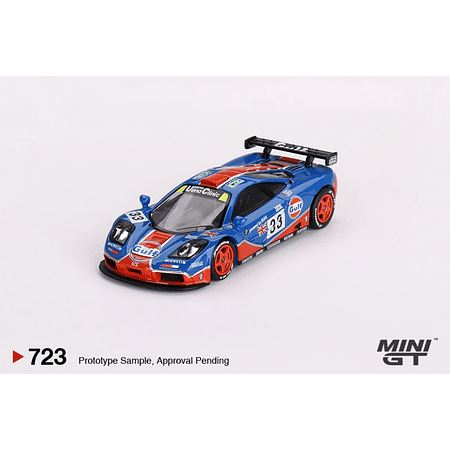 (PREVENTA) Mini GT 1:64 McLaren F1 GTR #33 1996 Le Mans 24Hr GULF – Blue – MiJo Exclusives