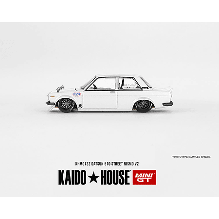 (PREVENTA) Kaido House x Mini GT 1:64 Datsun 510 Street Nismo V2- White