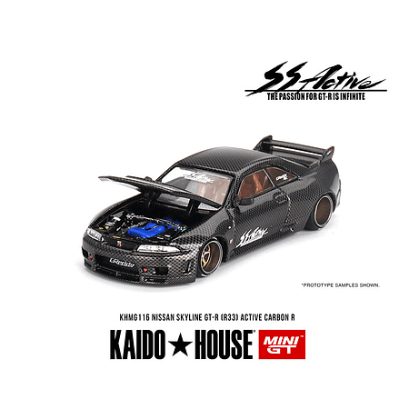 (PREVENTA) Kaido House x Mini GT 1:64 Nissan Skyline GT-R (R33) Active Carbon R