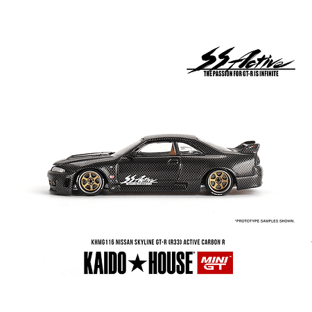 (PREVENTA) Kaido House x Mini GT 1:64 Nissan Skyline GT-R (R33) Active Carbon R