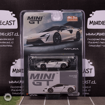 Mini GT 1:64 McLaren Artura – Ice Silver – LHD – MiJo Exclusives