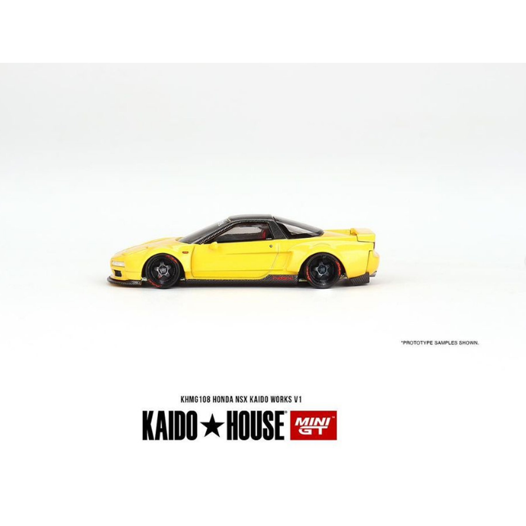 PREVENTA Kaido House x Mini GT 1:64 Honda NSX Kaido WORKS V1 – Yellow