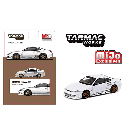 PREVENTA Tarmac Works 1:64 VERTEX Nissan Silvia S15 – White – Global64 – Mijo Exclusives
