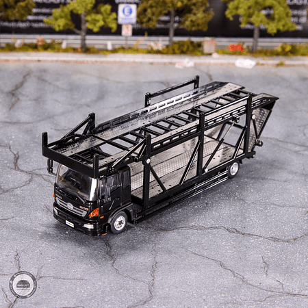 Tiny City Die-cast Model Car - HINO500 Vehicle Transporter (Black).