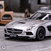 Tarmac Works 1:64 Mercedes-Benz SLS AMG Coupé Black Series, Silver Metallic.