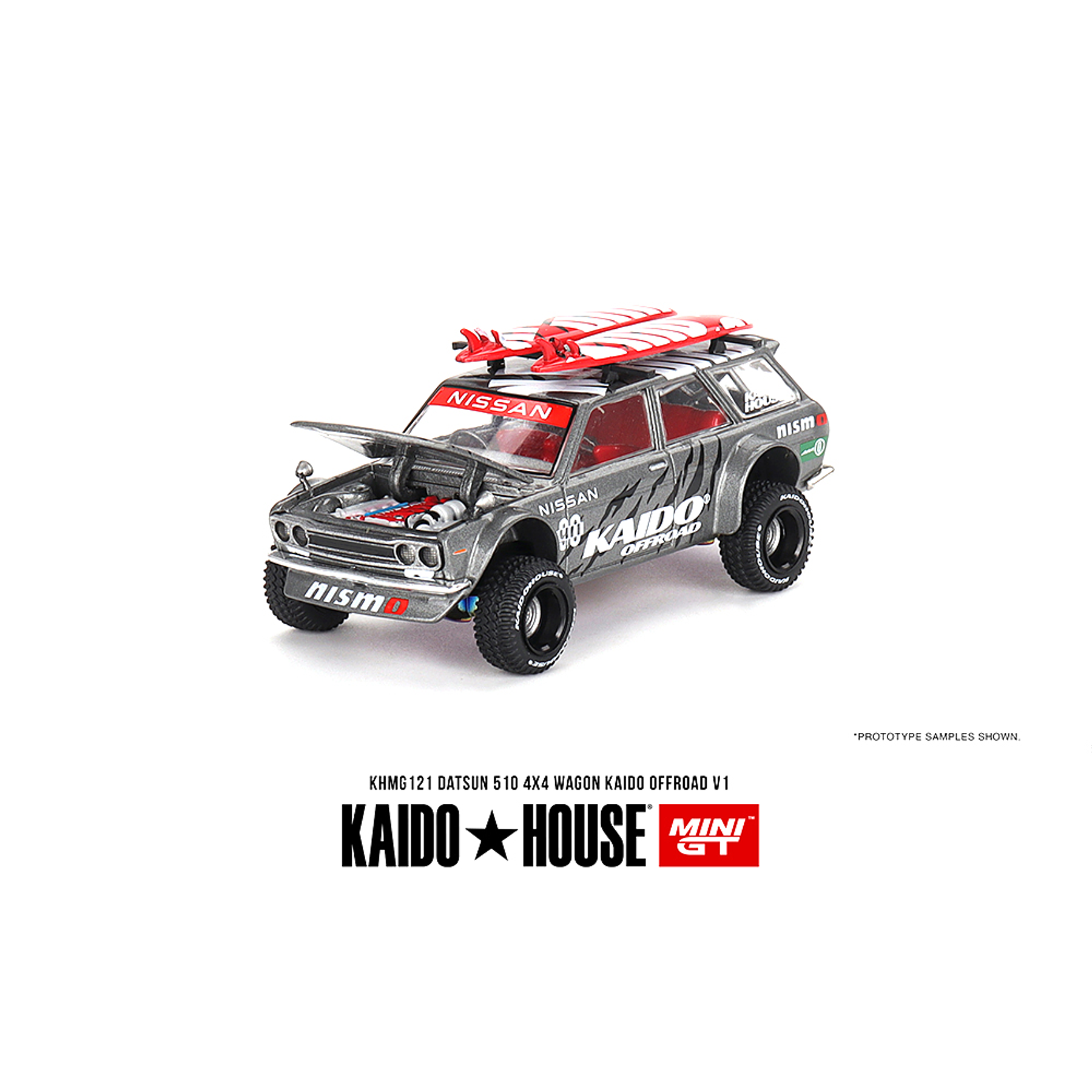 (PREVENTA) Kaido House x Mini GT 1:64 Datsun KAIDO 510 Wagon 4×4 Kaido Offroad V1