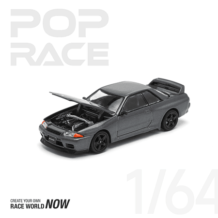 (PREVENTA) Pop Race 1:64 Nissan Skyline GT-R R32 Gun Grey Metallic
