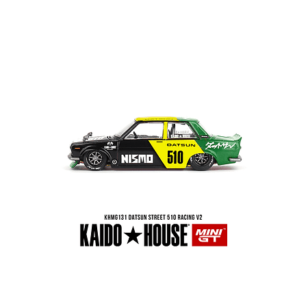 (PREVENTA) Kaido House x Mini GT 1:64 Datsun Street 510 Racing V2 – Black Yellow