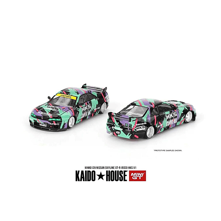 (PREVENTA) Kaido House x Mini GT 1:64 Nissan Skyline GT-R (R33) HKS V1 – Black Green