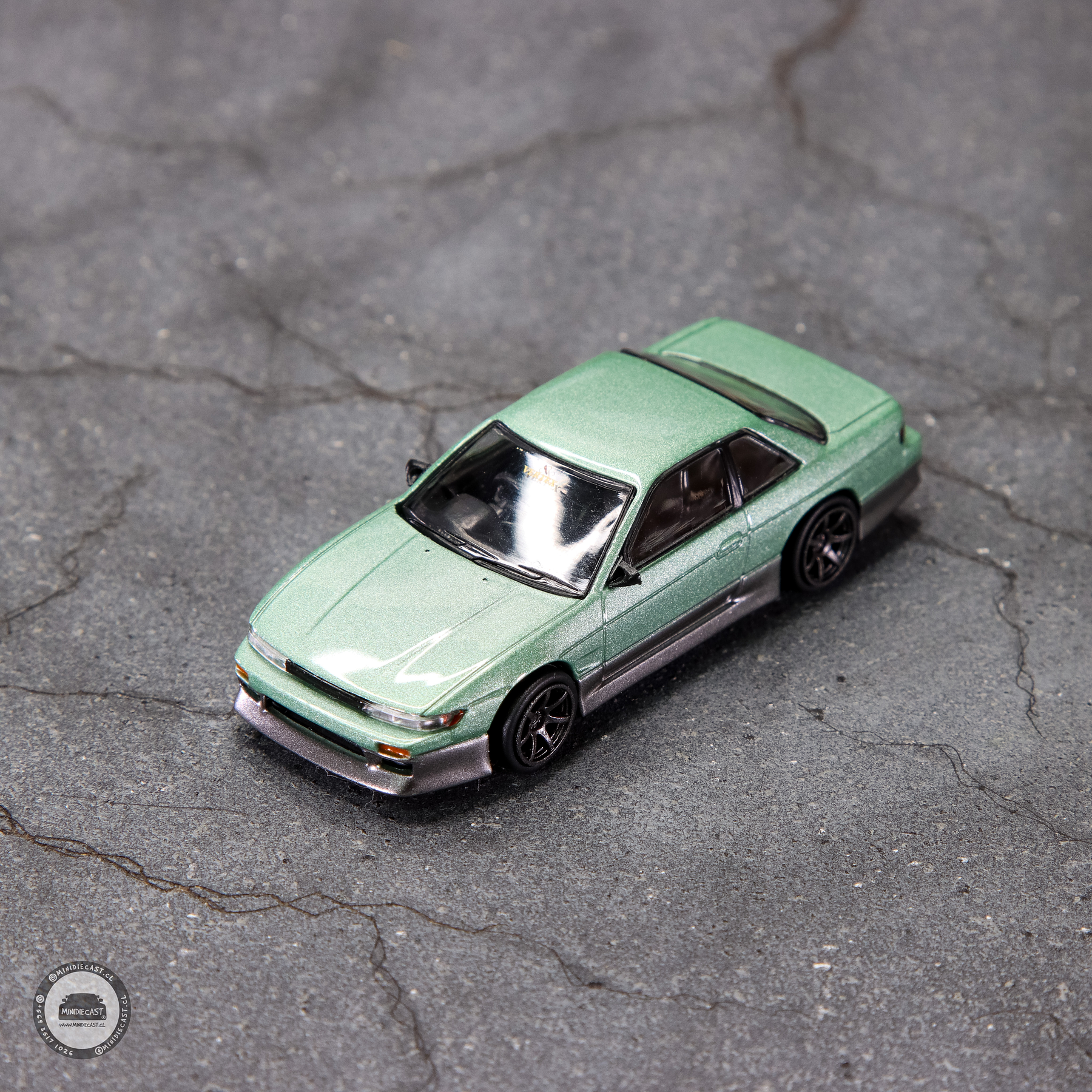 Tarmac Works 1:64 VERTEX Nissan Silvia S13 – Green – MiJo Exclusives