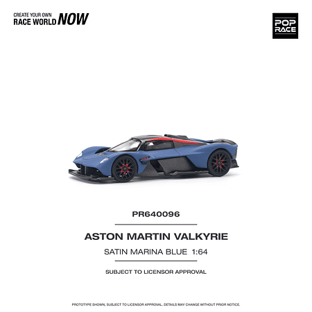 PREVENTA Pop Race 1:64 Aston Martin Valkyrie satin marina blue
