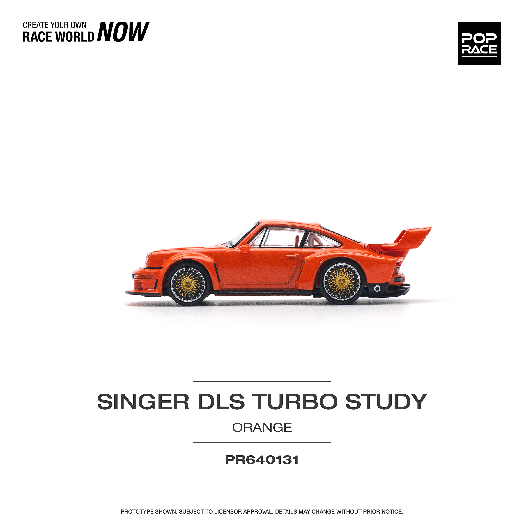 PREVENTA Pop Race 1:64 Porsche Singer DLS Turbo (TRACK) Orange