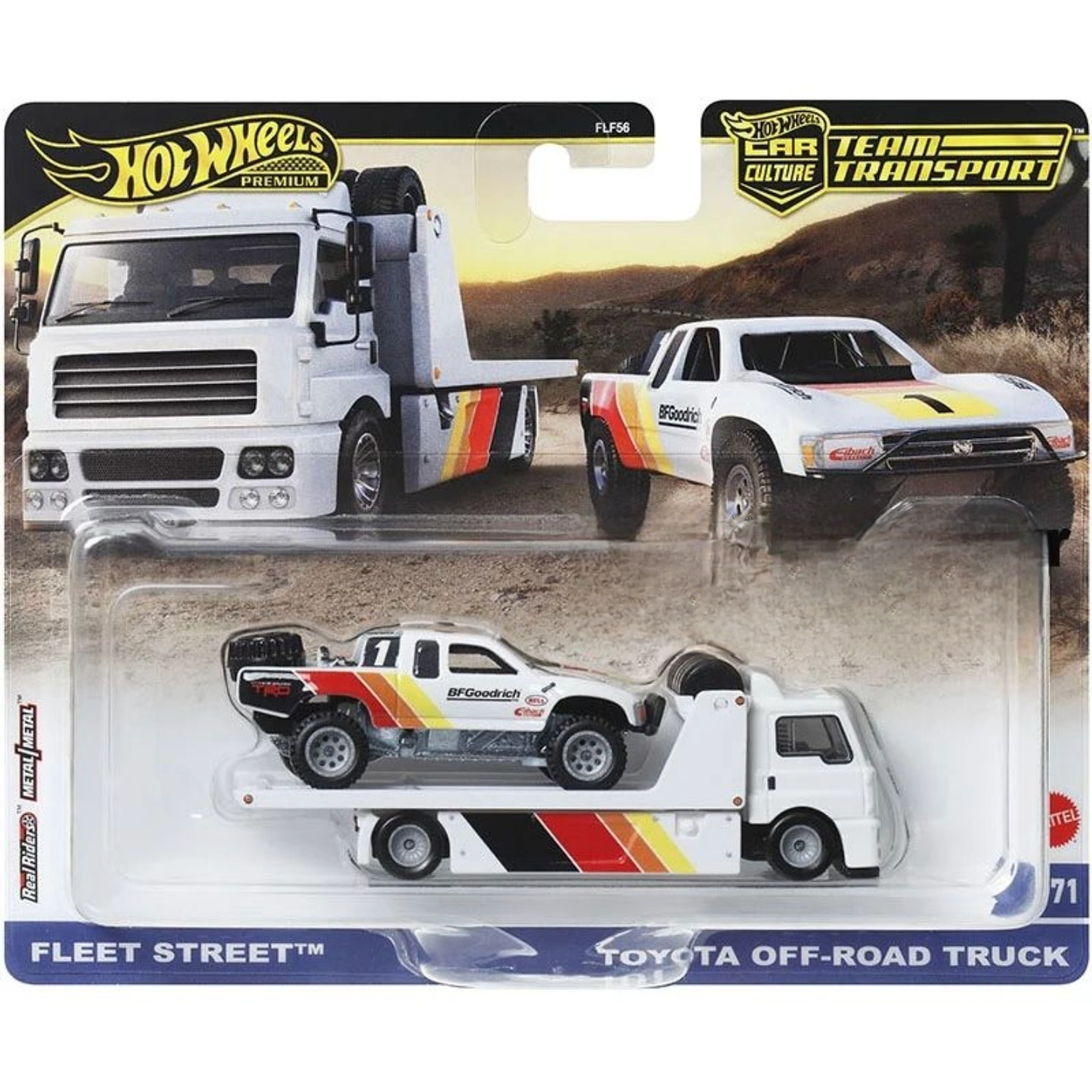 (PREVENTA) Hot Wheels 1:64 Team Transport 2024 D Case Fleet Street w/ Toyota Off Road Truck