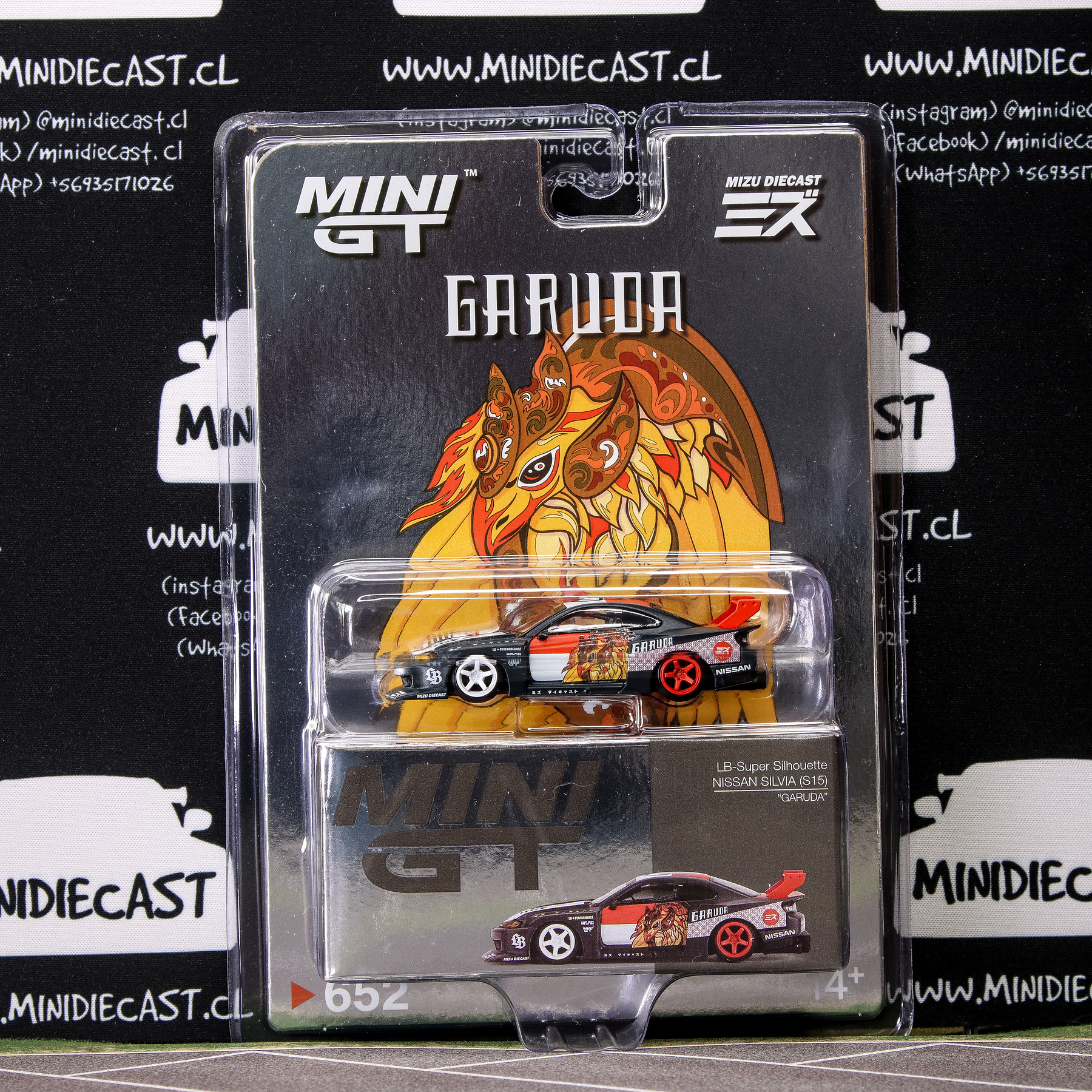 Mini GT 1:64 Nissan LB-Super Silhouette S15 SILVIA “Garuda” MINI GT x MIZU Diecast