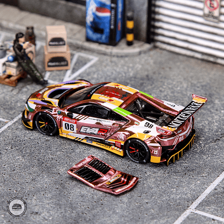 Pop Race 1:64 Honda NSX GT3 EVO22 EVA RT Production Model Custom TYPE-08.