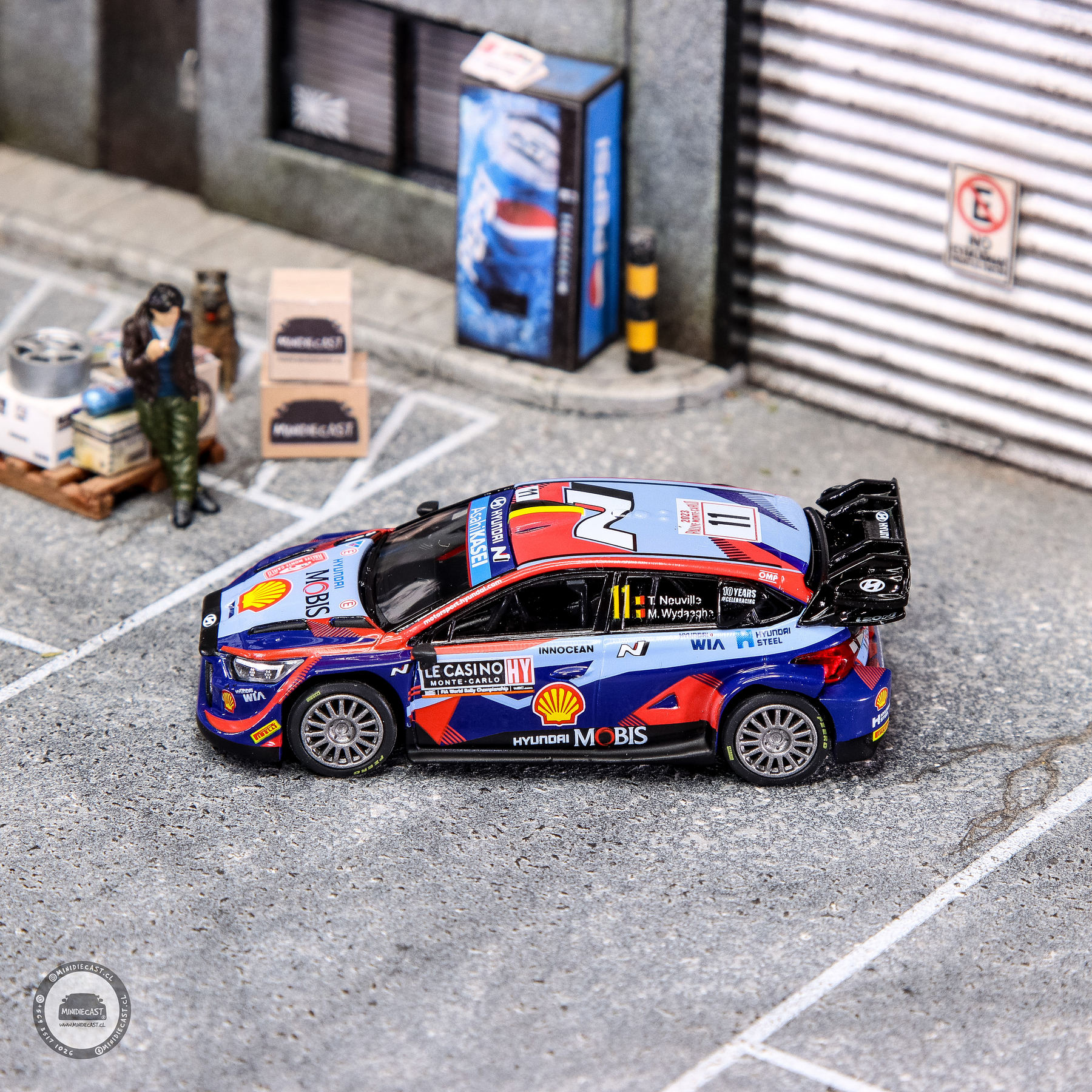 Mini GT 1:64 Hyundai i20 N Rally1 2023 Rally MonteCarlo 3rd Place #11- MiJo Exclusive.