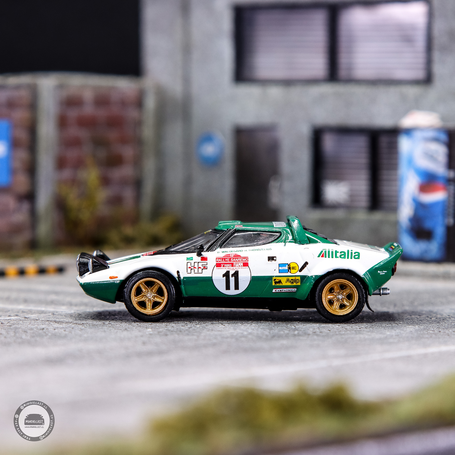 Mini GT 1:64 Lancia Stratos HF 1975 Rally Sanremo Winner #11- White – MiJo Exclusives.