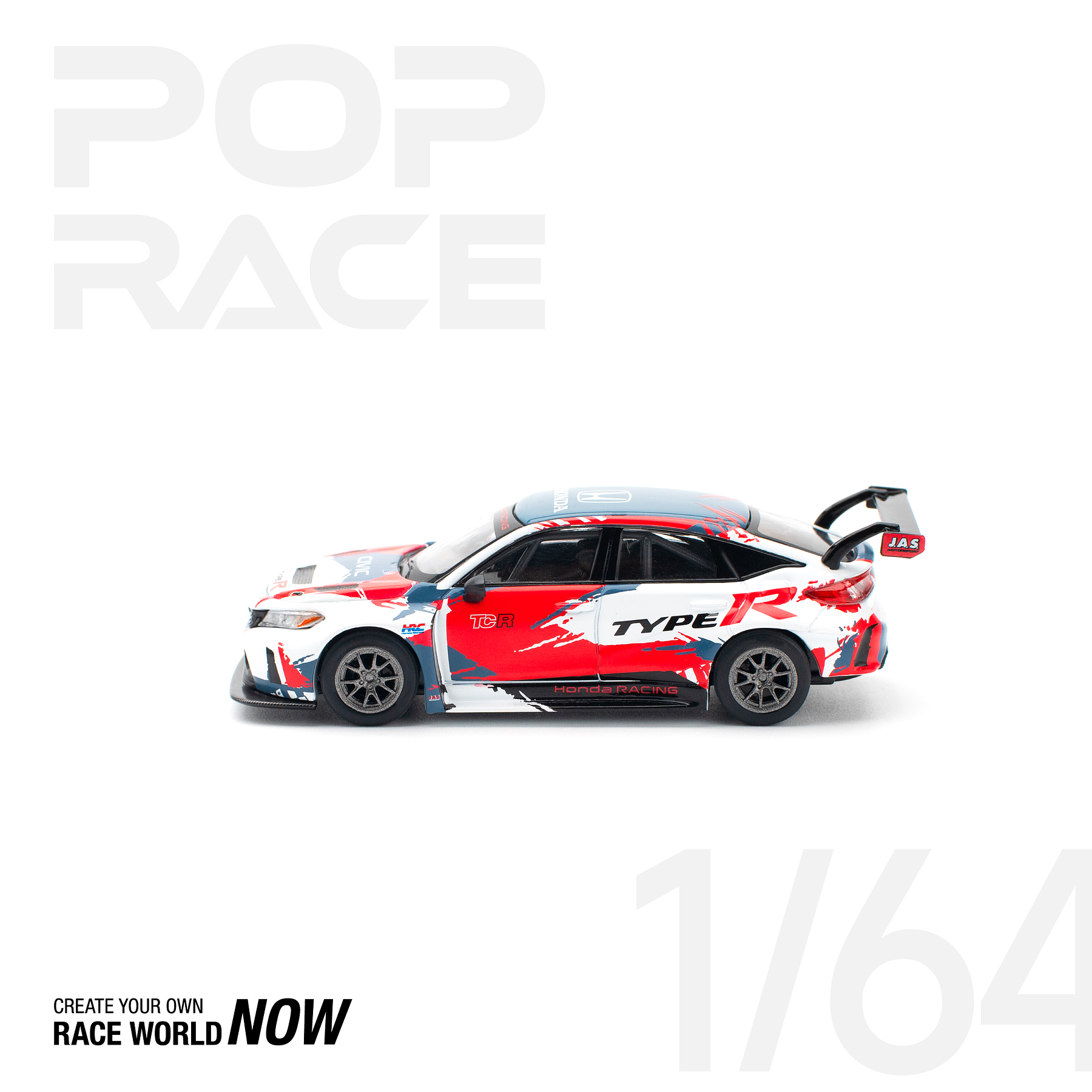 (PREVENTA) Pop Race 1:64 Honda Civic TYPE-R (FL5) TCR - Presentation