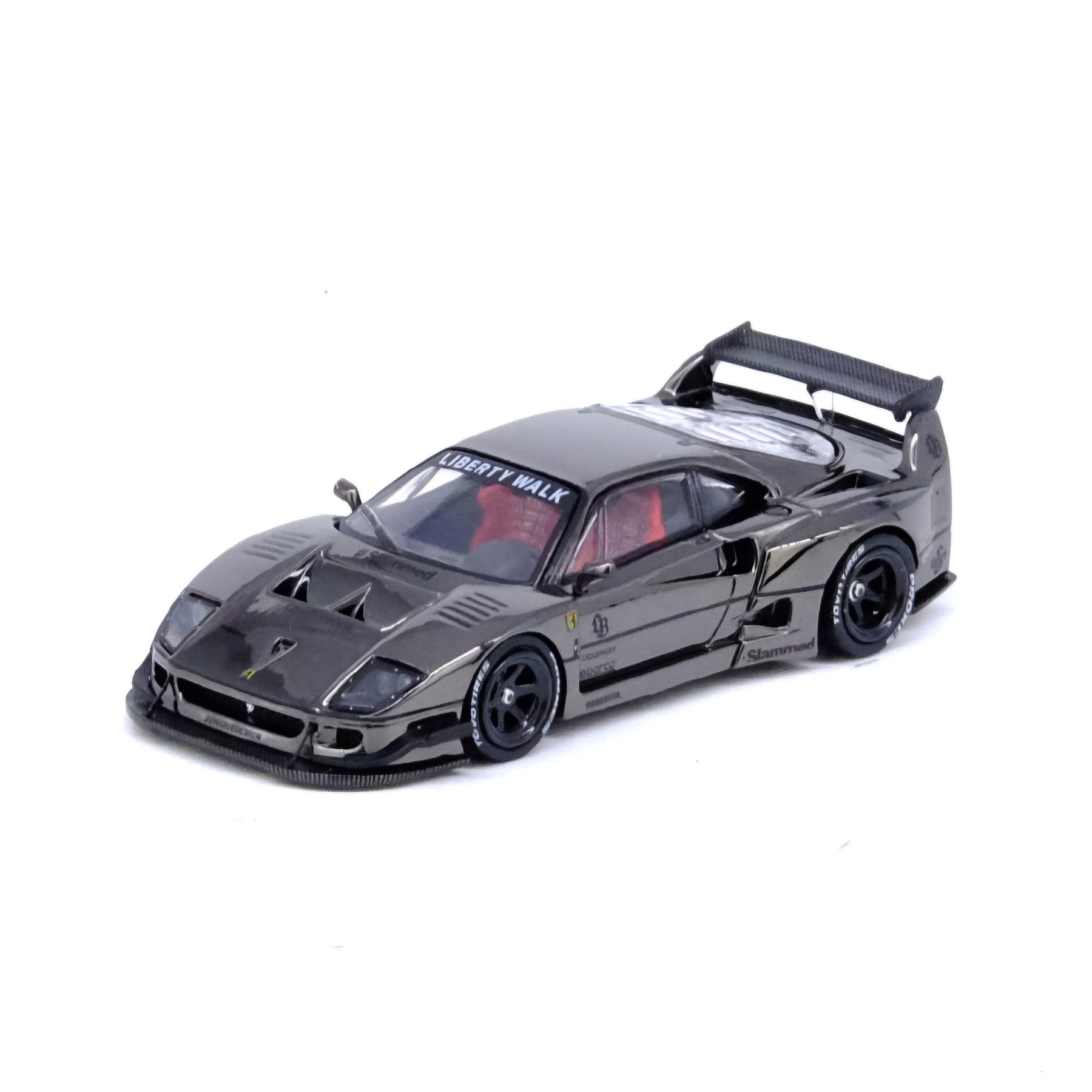 (PREVENTA) Inno64 1:64 LBWK Ferrari F40 Chrome Black