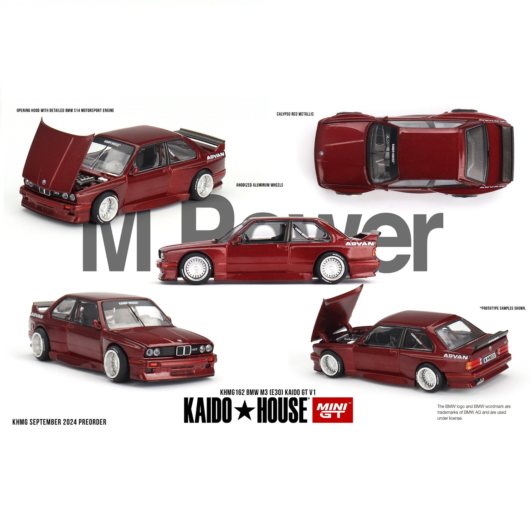 (PREVENTA) Kaido House x Mini GT 1:64 BMW M3 (E30) Kaido Works V1 – Red