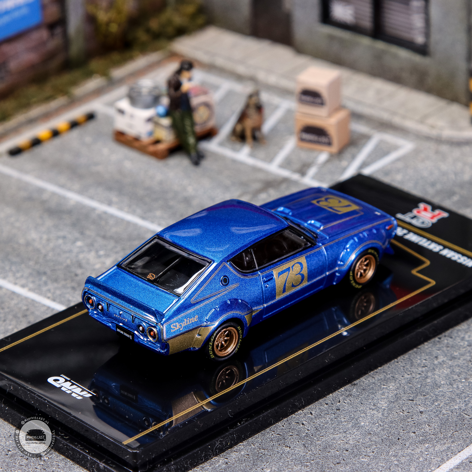 Inno64 1:64 Nissan Skyline 2000 GT-R (KPGC110) Racing Concept Blue.