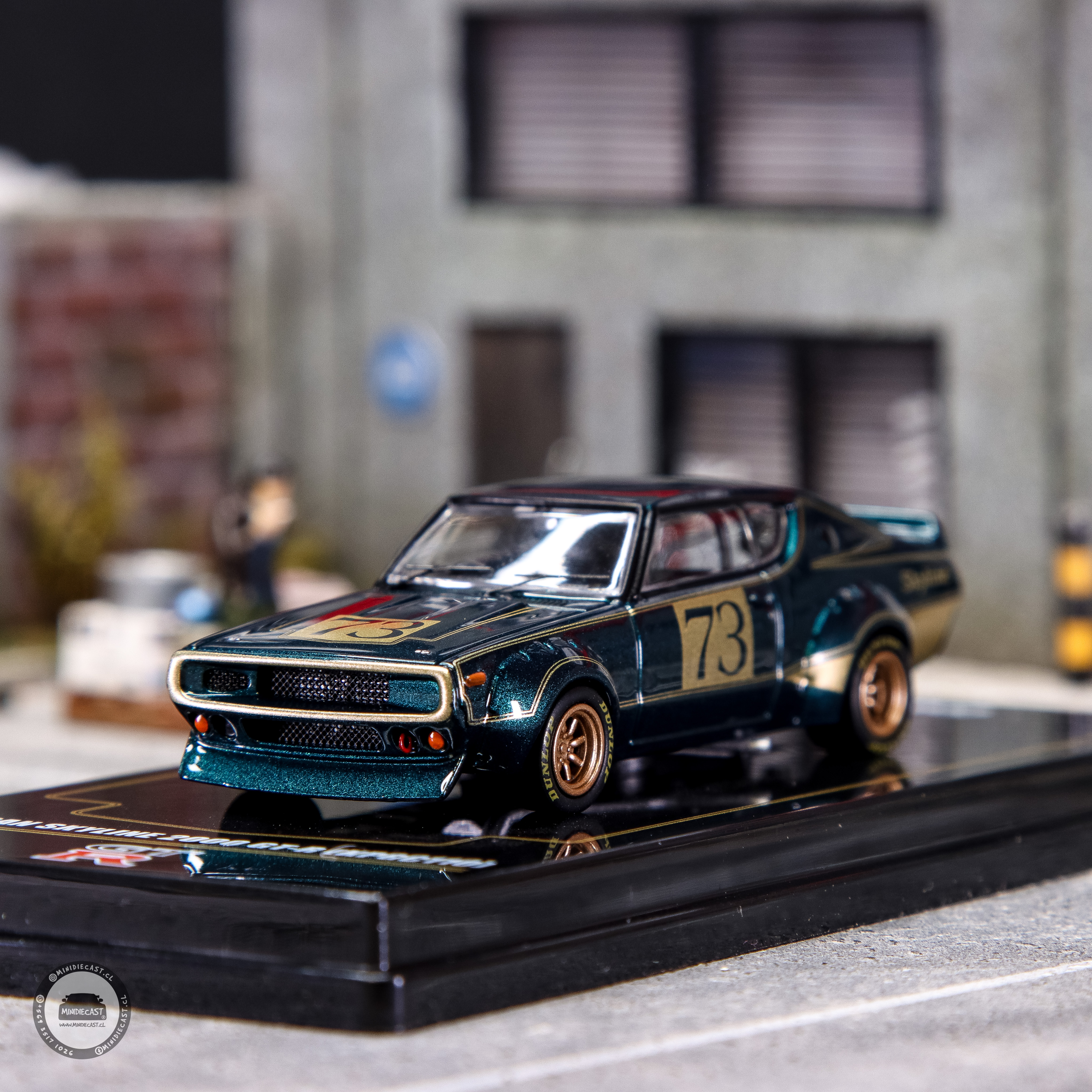 Inno64 1:64 Nissan Skyline 2000 GT-R (KPGC110) Racing Concept Green.