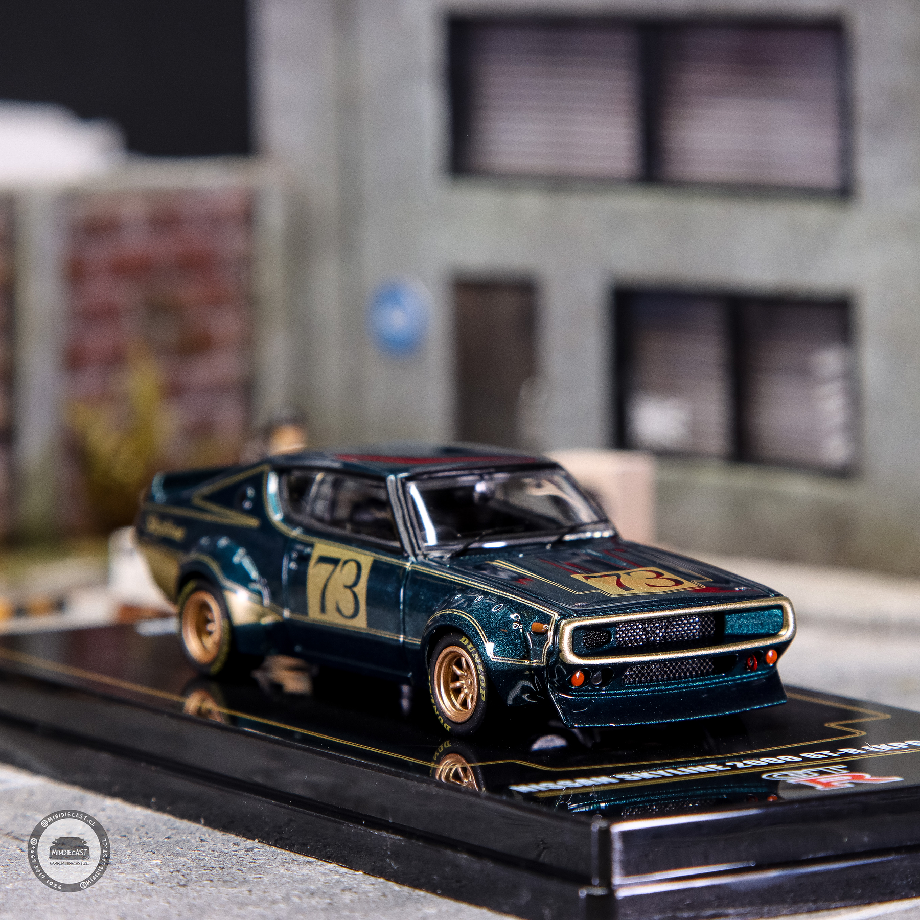 Inno64 1:64 Nissan Skyline 2000 GT-R (KPGC110) Racing Concept Green.