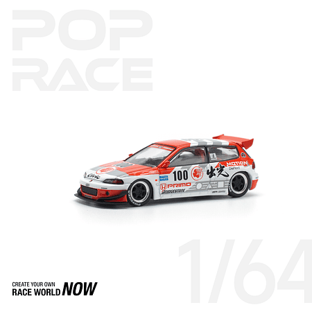 PREVENTA Pop Race 1:64  Honda Pandem Civic EG6 v1.5 IDEMITSU MOTION INFINITE