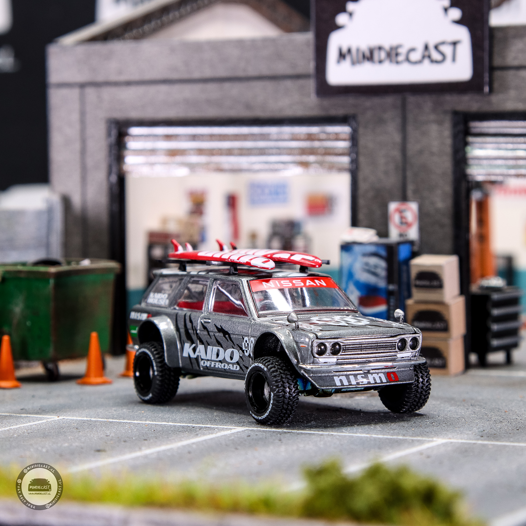 Kaido House x Mini GT 1:64 Datsun KAIDO 510 Wagon 4×4 Kaido Offroad V1.