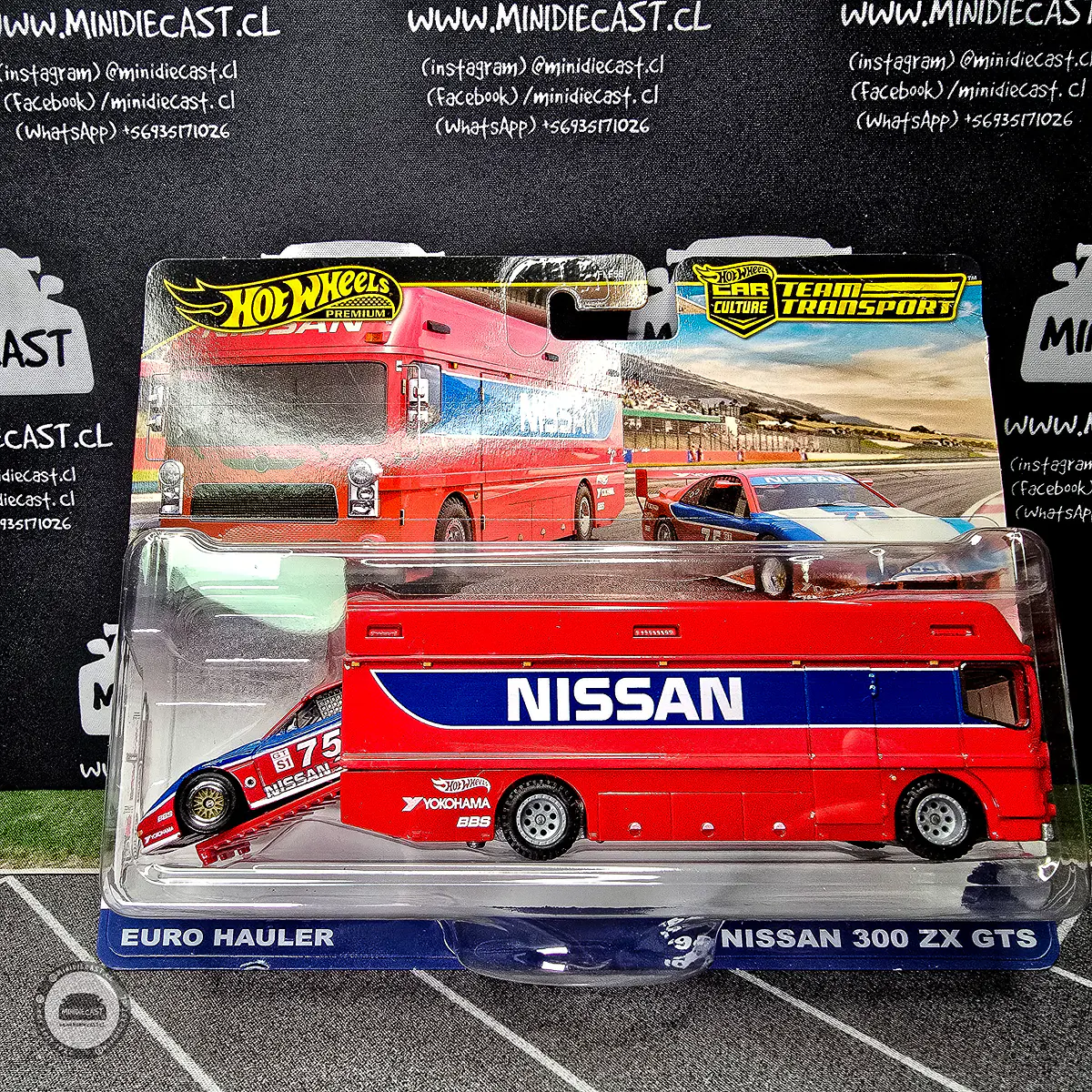 Hot Wheels 1:64 Team Transport 2024 D Euro Hauler w/ Nissan
