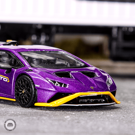 Mini GT 1:64 Lamborghini Huracán STO – Viola Pasifae – Mijo Exclusives.